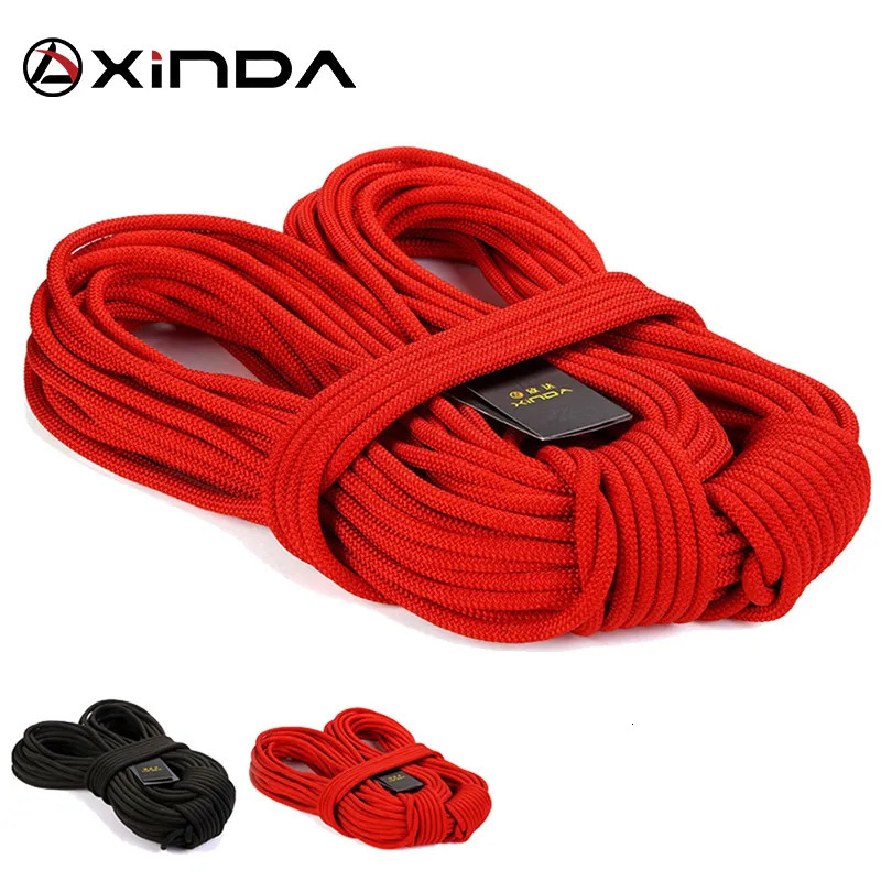 Carabiners XINDA 8mm Diameter Professional Rock Climbing Rope Outdoor Hiking Corda High Strength Statics Safety Rope Fire Rescue Parachute 231005