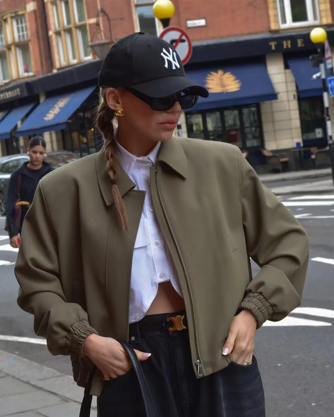 Women s Down Parkas SLTNX Fashion Bomber Jackets for Women 2023 Autumn Coats Female Chic Long Sleeve Casual Jacket Ladies with Pocket Outerwear 231005