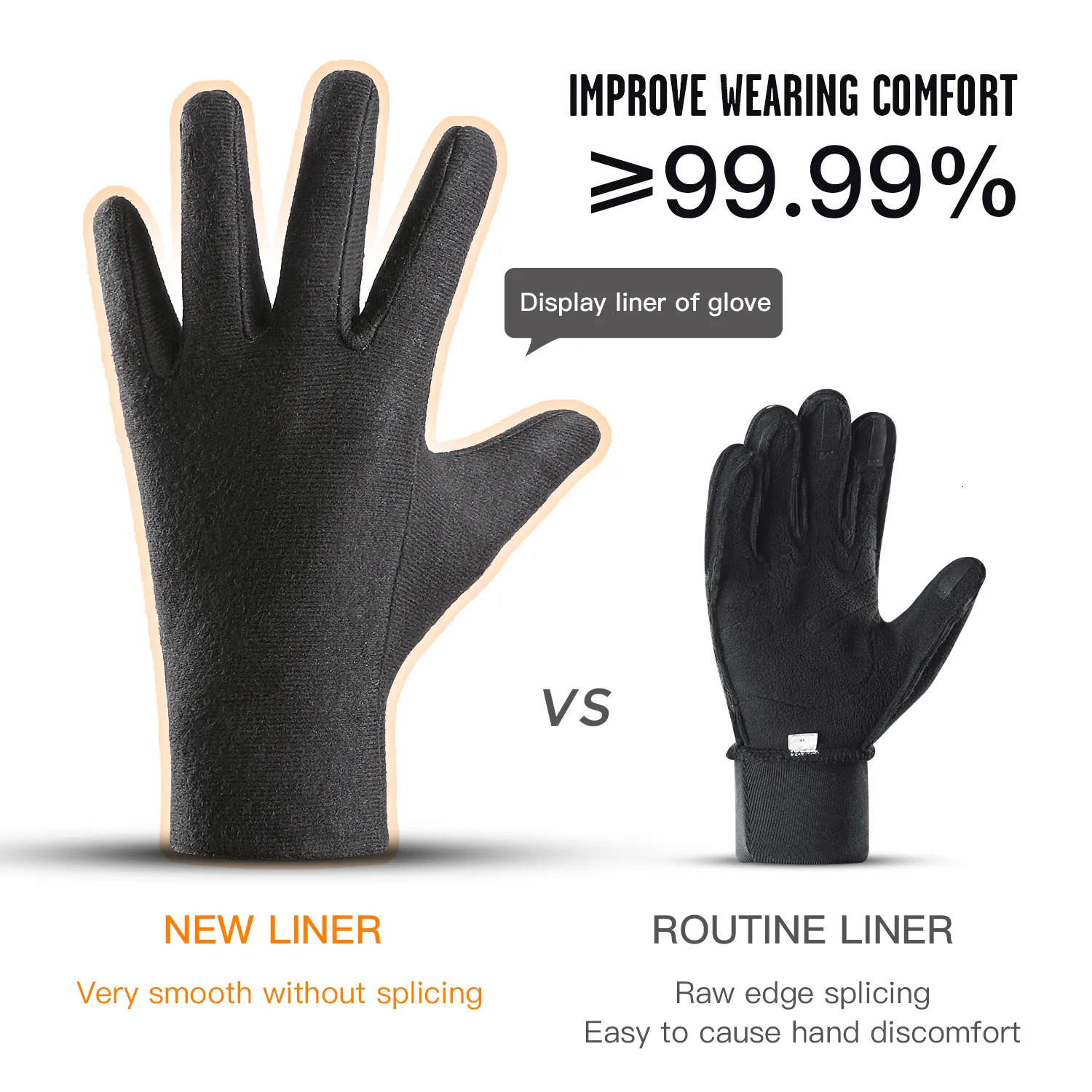 Five Fingers Gloves Thinsulate Winter Men Women Touchscreen Waterproof Cold Weather Cycling Sports Thermal Fleece Running Ski Glove 230928