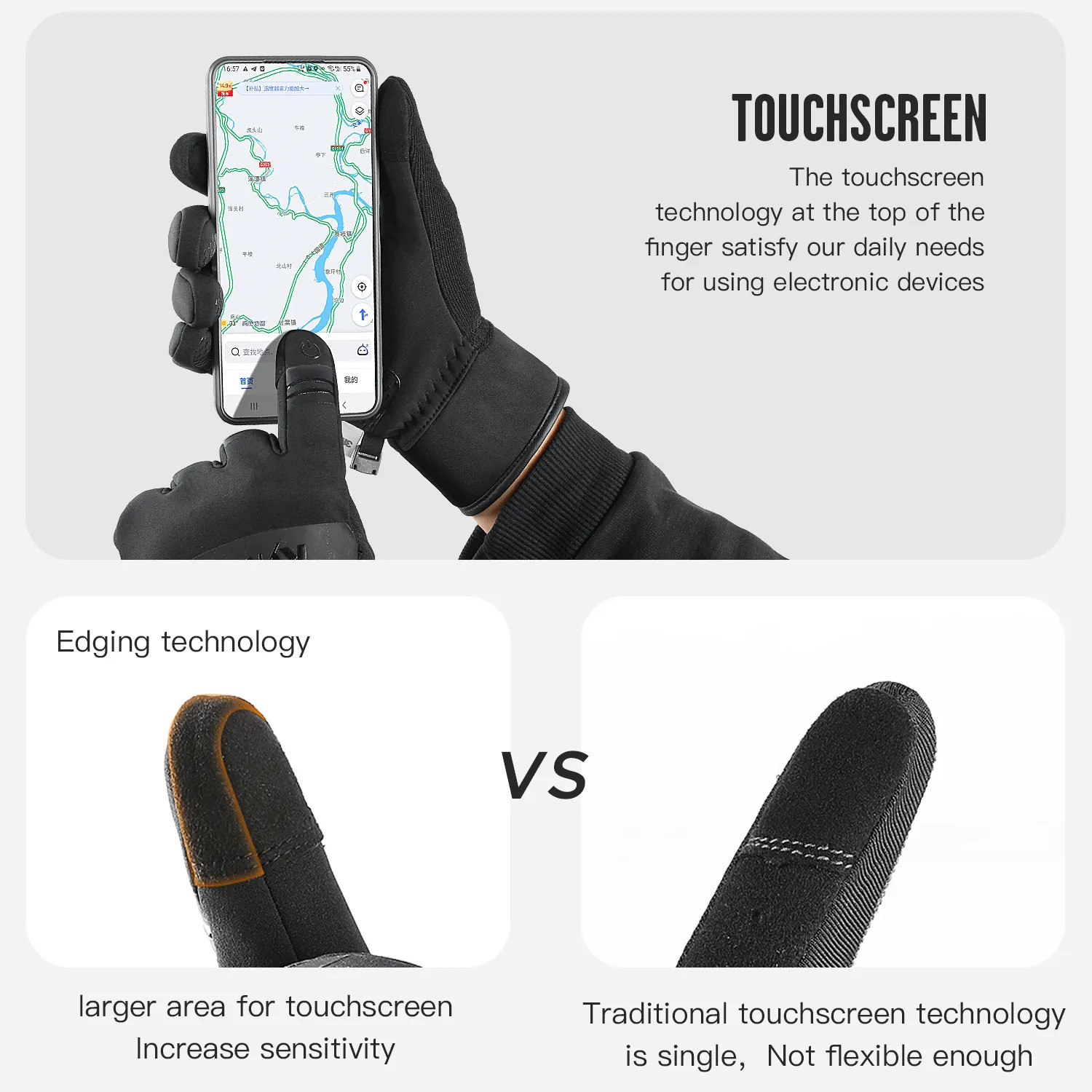 Five Fingers Gloves Thinsulate Winter Men Women Touchscreen Waterproof Cold Weather Cycling Sports Thermal Fleece Running Ski Glove 230928