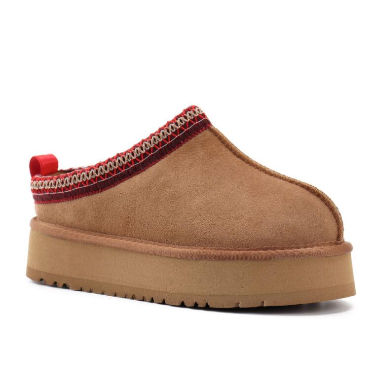 Tasman Slippers Chestnut Fur Slides Sheepskin Shearling Tazz New Mules Women Men Ultra Mini Platform Boot Slip-on Shoes Suede Upper Comfort