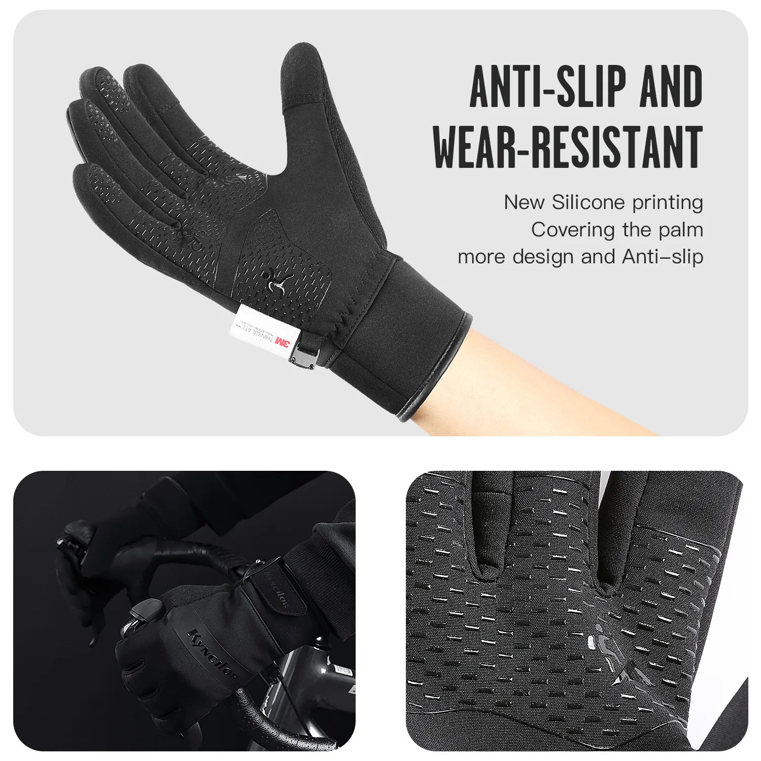 Five Fingers Gloves Thinsulate Winter Men Women Touchscreen Waterproof Cold Weather Cycling Sports Thermal Fleece Running Ski Glove 230928