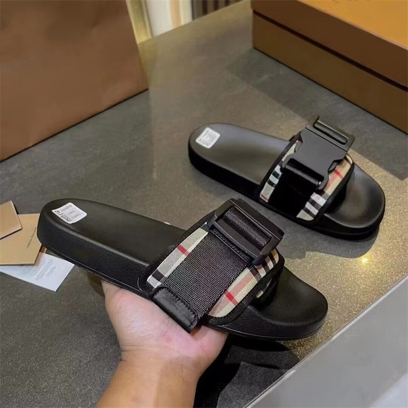 Fashion Shoes Men's Women's Designer Sandals Buckle Strap Slides Summer Slippers B170 size 36-45