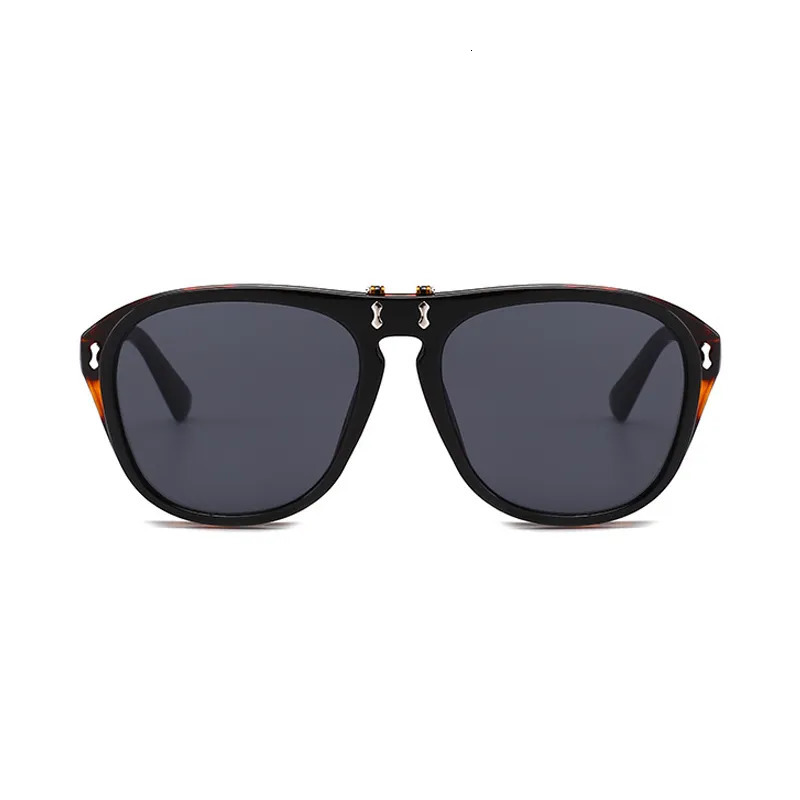 Sunglasses Frames OEC CPO Oversized Square Women Personality Flip Up Grey Men Double Unisex Goggles Eyeglasses UV400 O215 231005