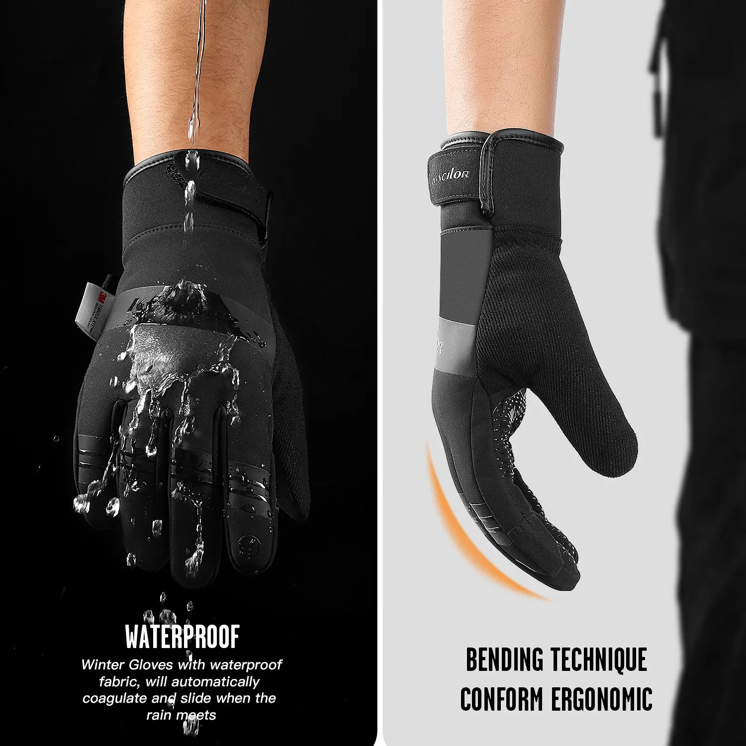 Five Fingers Gloves Thinsulate Winter Men Women Touchscreen Waterproof Cold Weather Cycling Sports Thermal Fleece Running Ski Glove 230928