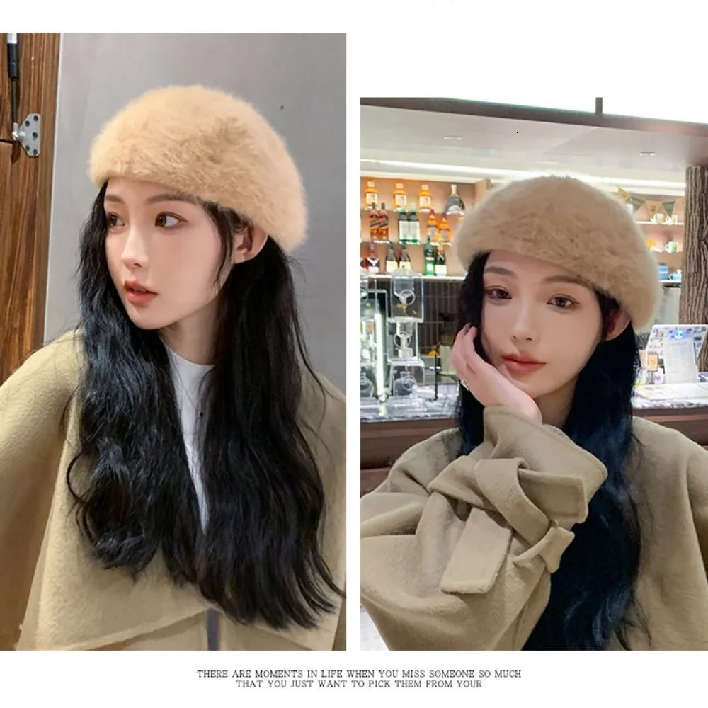 Berets Winter Wool Elegant Warm French Painter Hat Rabbit Artist Felt Women 231005
