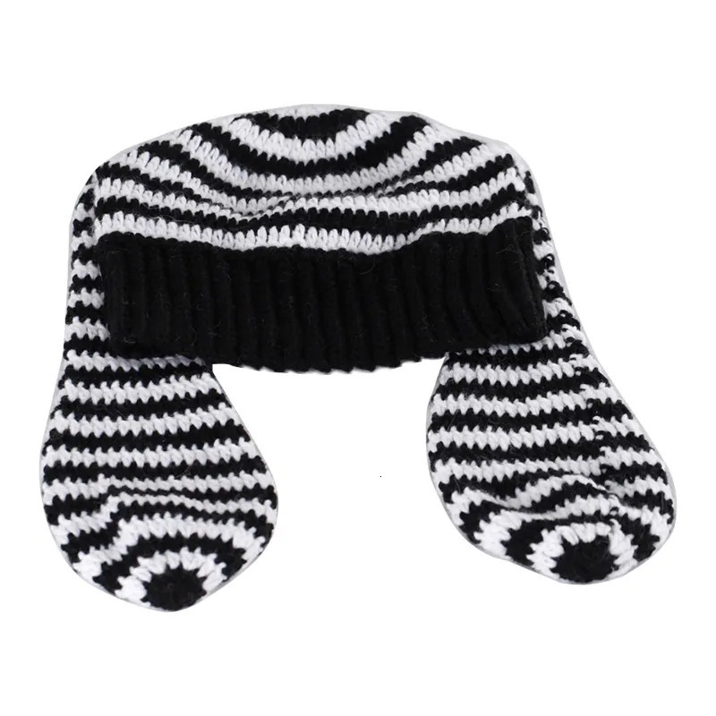 Beanie Skull Caps Winter Warm Stripe Hat Women Beanie Outdoor Activity Accessories 231005