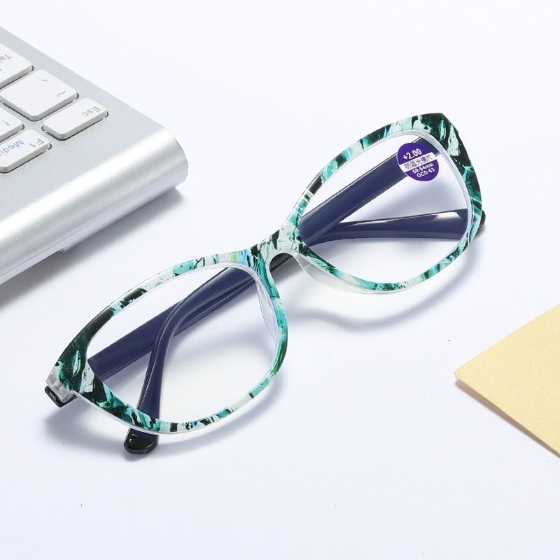 Sunglasses Frames Presbyopic Glasses Cat Eye Fashion Colorful Female Anti blue Eyewear Ultralight Women Reading With Blue Light Protection 231005