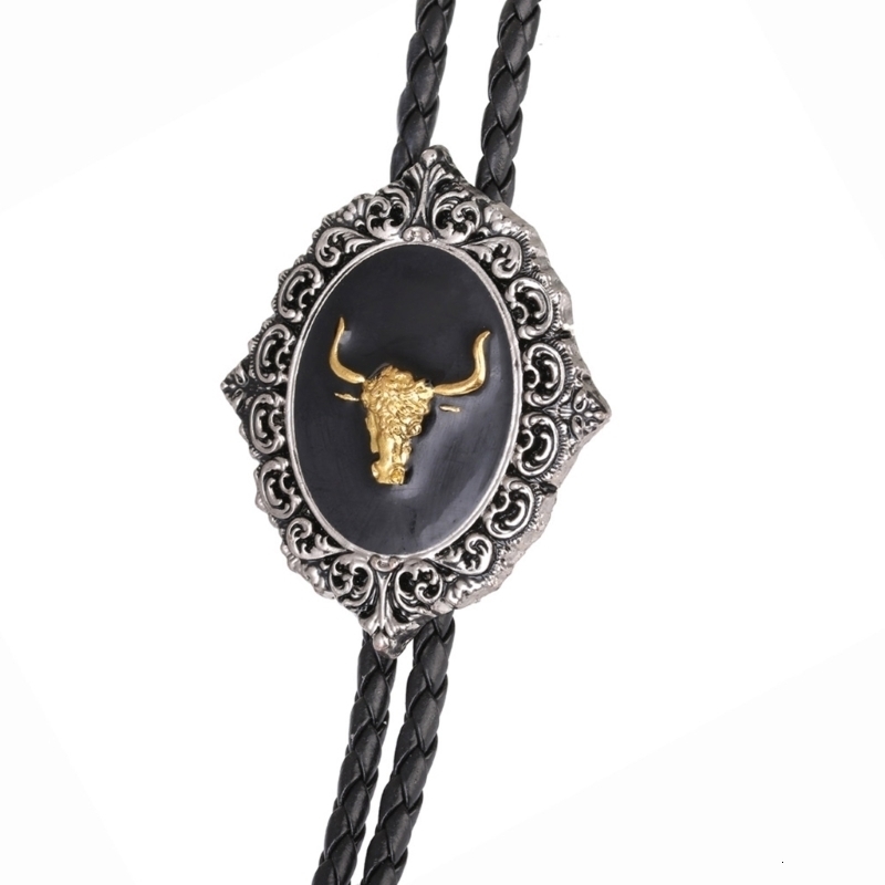 Bow Ties Adjustable Bolo Tie Western Cowboy Teens Men Necklaces Dance Necktie 231005