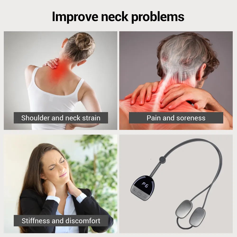 Other Massage Items Smart Heated Hanging Neck Cervical Spine Massager Compress Mini Portable EMS TENS Purse Back Thigh Massage Pain Relief Relax 23100