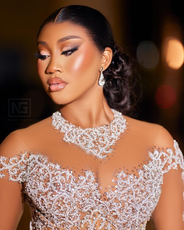 Oct Arabic Aso Ebi Plus Size Ivory Mermaid Wedding Dress For Bride Beaded Lace Tiers Tulle Bridal Gowns Dresses Zj044 Es