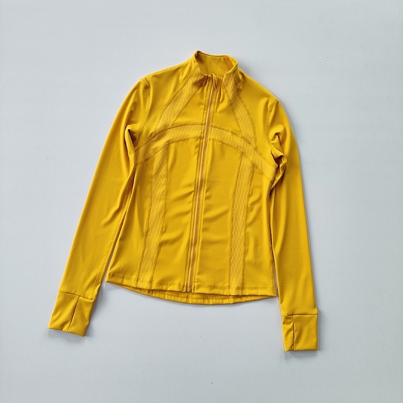 Yoga Outfit High Class Vertical Collar Sports Jacket Women Slim Long Sleeve Coat Fast Drying Running Zipper Fitness Suit Top 231005