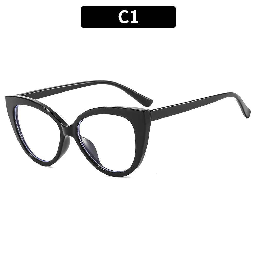 Sunglasses Frames Classic Cateye Clear Lens Glasses Sexy Women Plain Mirror Eyewear Vintage Cat Eye Elegant Female Goggle Eyeglasses For Ladies 231005