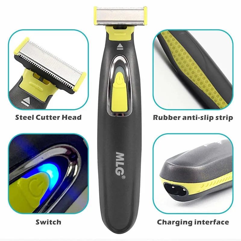 Electric Shavers MLG Electric Shaver For Men and Women Portable Full Body Trimmer USB T Shaped Blade Razor For Beard Armpit For Washable 231025