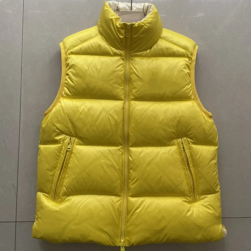 Men's Down Parkas Autumn and winter Men and women Stand collar Down feather waistcoat Y2K Casual jacket Solid color warm comfort fashion coat 231