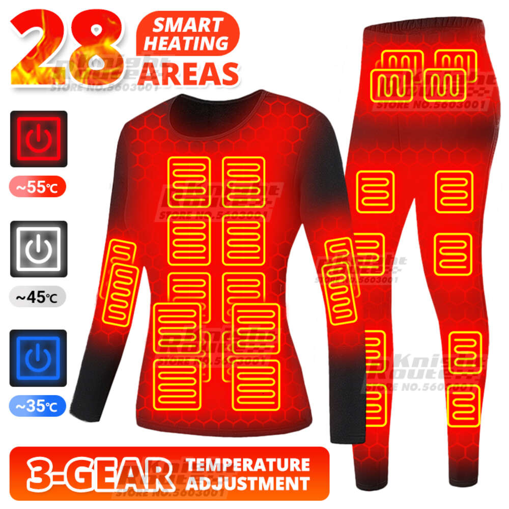 Self Heated Underwear Thermal Jacket Vest Men S Ski Suit Usb Electric Heating Clothing Fleece Long Johns Winter