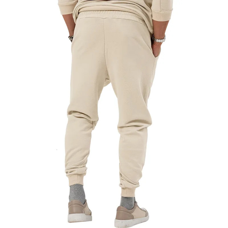 Men's Tracksuits Autumn And Winter Men's Sports Suit Plus Cashmere Warm Loose Large Size Pullover Long Pants Hoodie Casual Two-Piece Set 231