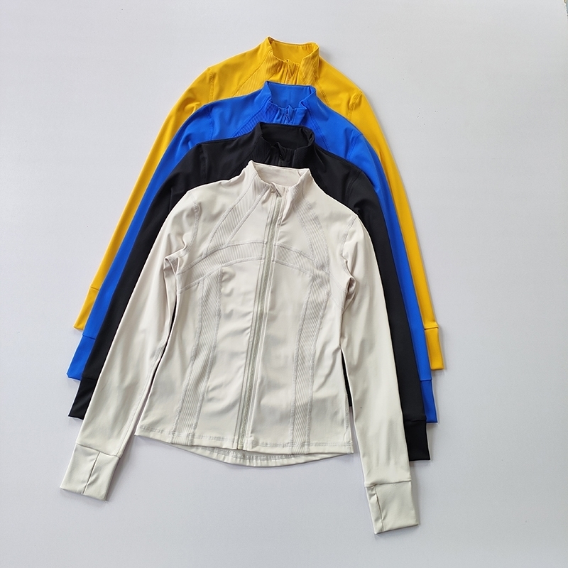 Yoga Outfit High Class Vertical Collar Sports Jacket Women Slim Long Sleeve Coat Fast Drying Running Zipper Fitness Suit Top 231005