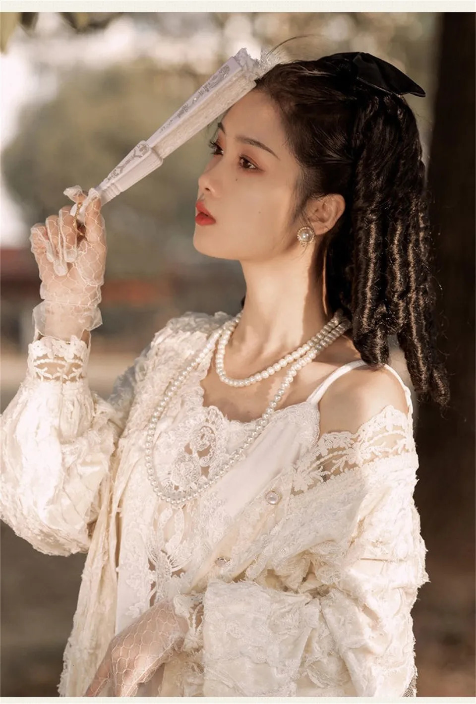 Synthetic Wigs AS Synthetic Retro Ponytail with Comb Europen Princess Curly Puff Ponytail Clip in Hair Tail Natural False Hair 231006