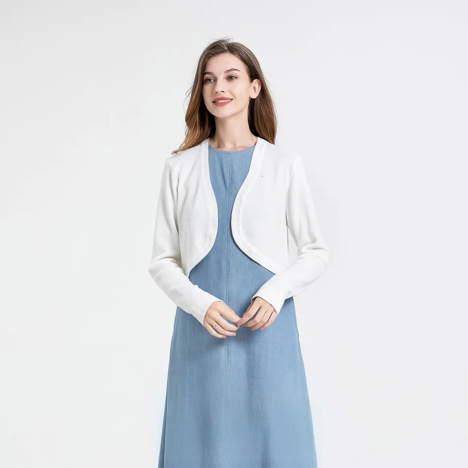 Women's Knits Tees Summer Women Ultra Short Cardigan Ladies Casual Long Sleeve V-neck Short Knitting Breathable Top #1112 231006