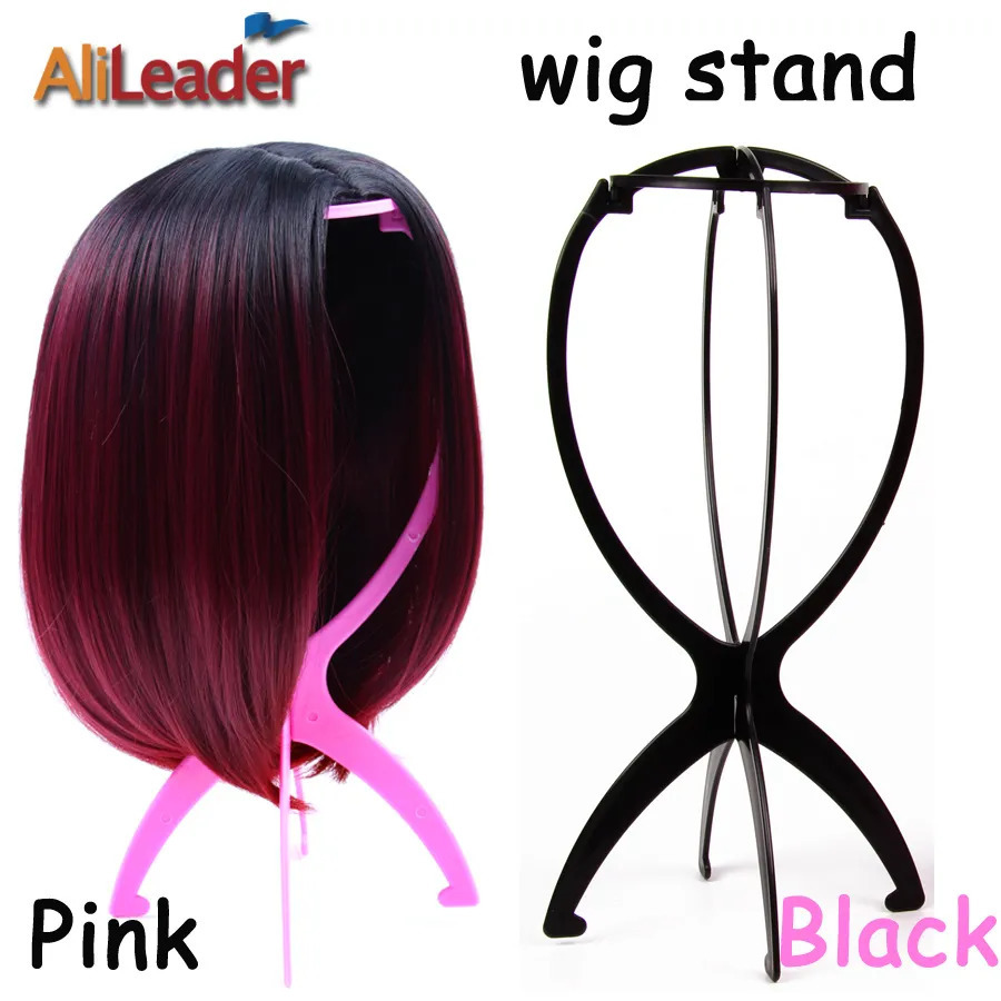Wig Stand Alileader 1-3Pcs Ajustable Wig Stands Plastic Hat Display Wig Head Holders Mannequin HeadStand Portable Folding Wig Stand 231006