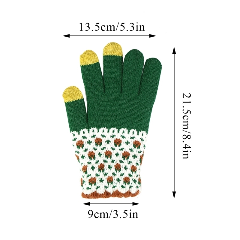 Five Fingers Gloves Fashion Touch Screen Knitted Women Winter Warm Riding Solid Fluffy Work Y2k Harajuku Sweet Mittens 231005