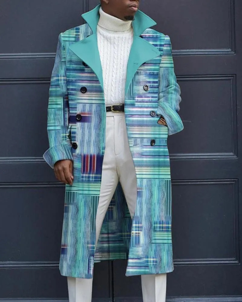 Men s Trench Coats Autumn and Winter Lapels Windbreaker Fashion Korean Trend Long sleeved Long Cape Single breasted Loose Casual 231005