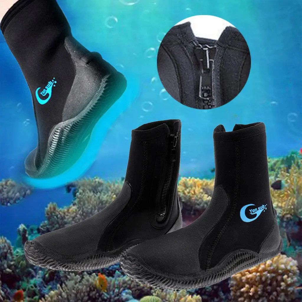Water Shoes Professional 5mm Neoprene Scuba Diving Boots Surfing Swim Water Sports Canoe Kayak Warm Boots Shoes Wetsuit Boots for Snorkeling 231006