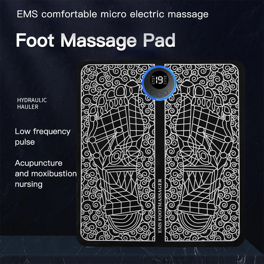 Foot Massager Electric EMS Foot Massage Pad Relief Pain Relax Feet Acupoints Massage Mat Shock Muscle Stimulation Improve Blood Circulation 231006
