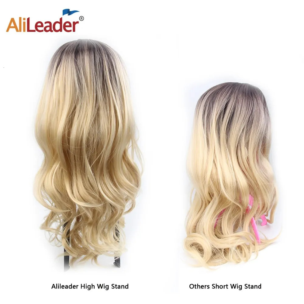 Wig Stand Alileader 1-3Pcs Ajustable Wig Stands Plastic Hat Display Wig Head Holders Mannequin HeadStand Portable Folding Wig Stand 231006