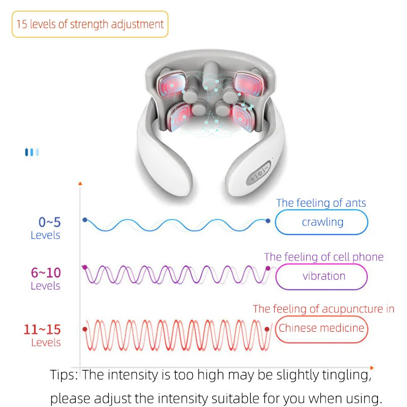 Other Massage Items Smart Back And Neck Massager Instrument Shoulder Neck Massage Cervical Vertebra Health Care Vibrator Heating Relieve Pain Muscle 2
