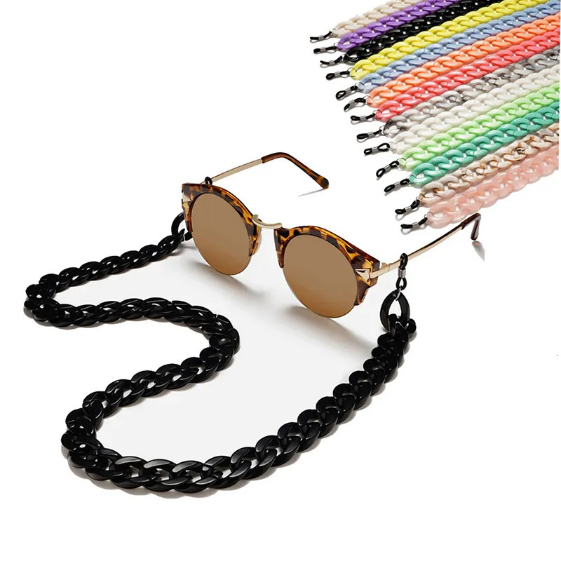 Eyeglasses chains Acrylic Sunglasses Chains Glasses Chain Straps Necklace Chunky Lanyards Neck Holder Cord Face Mask Rope 231005