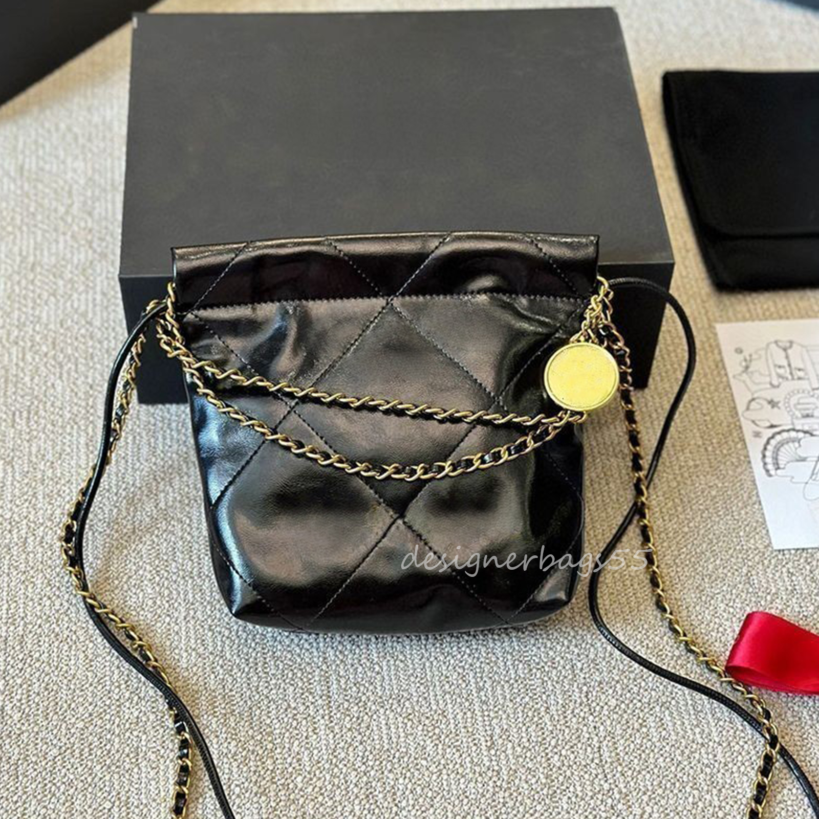 Womens Crossbody Bags Designer Shoulder Tote Bag Soft Leather Fashion Classic Chain Gold Coin Mini 22bag Ladies Cross Body Handbags