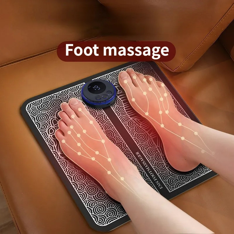 Foot Massager EMS Foot Massager Pad Portable Massage Mat Foot Acupoint Massage Muscle Stimulation Improve Blood Circulation Relief Pain USB 231006