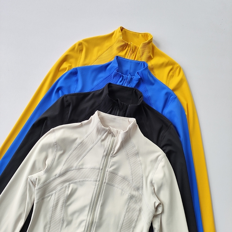 Yoga Outfit High Class Vertical Collar Sports Jacket Women Slim Long Sleeve Coat Fast Drying Running Zipper Fitness Suit Top 231005