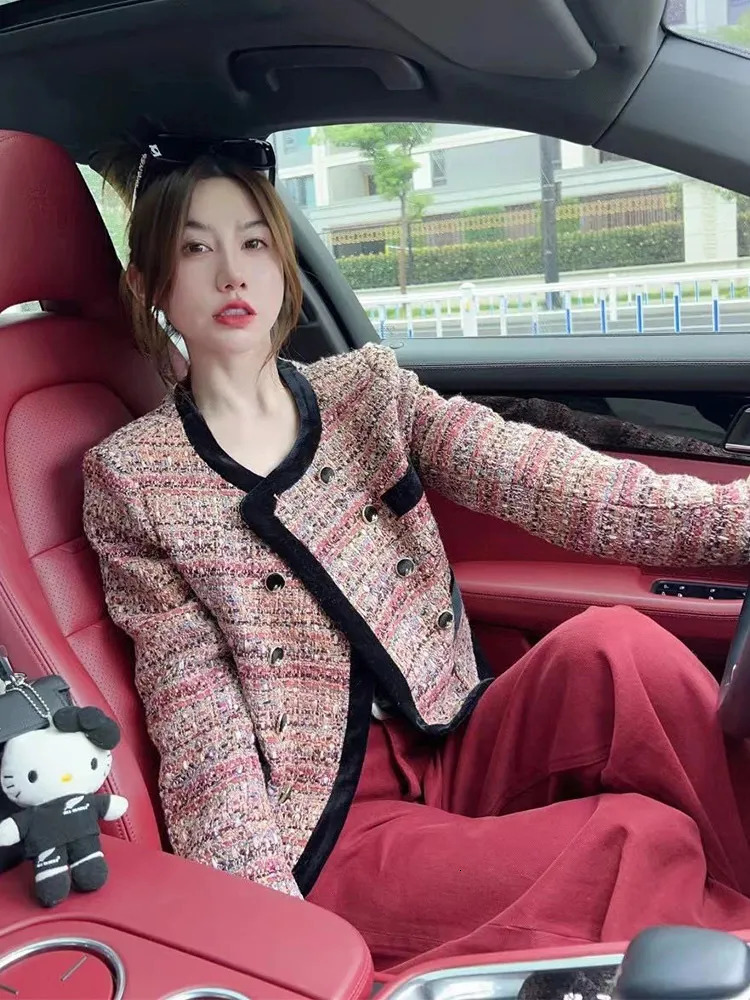 Women's Jackets High quality tweed small fragrance jacket for women's autumn 231006
