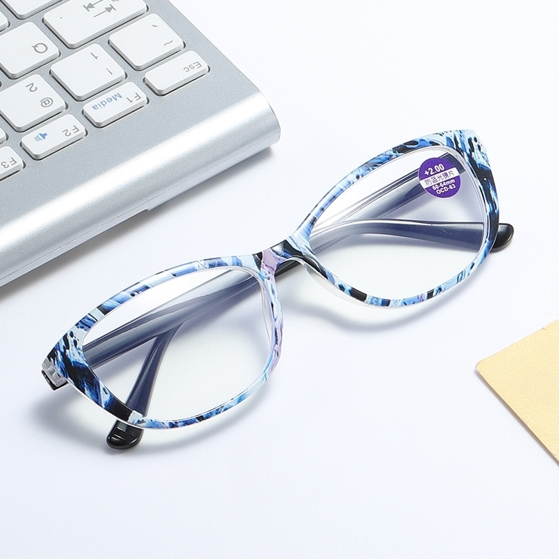 Sunglasses Frames Presbyopic Glasses Cat Eye Fashion Colorful Female Anti blue Eyewear Ultralight Women Reading With Blue Light Protection 231005