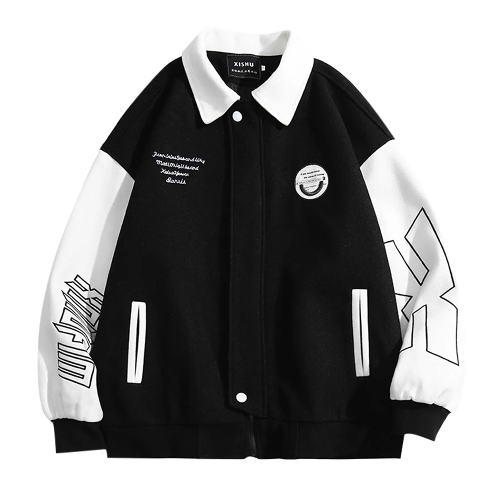 Men's Jackets Autumn Winter Vintage Bomber Jacket Men Harajuku Casual Streetwear Color Spliced Pockets Oversized Coat Jackets Fashion Y2K 231005