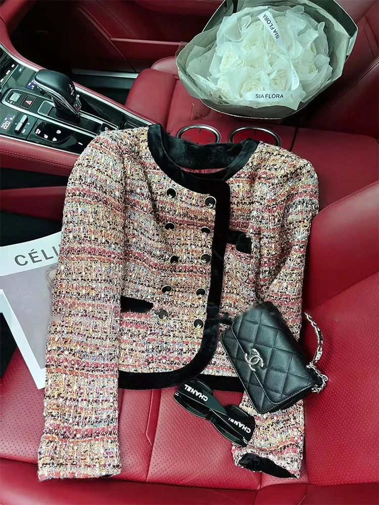 Women's Jackets High quality tweed small fragrance jacket for women's autumn 231006