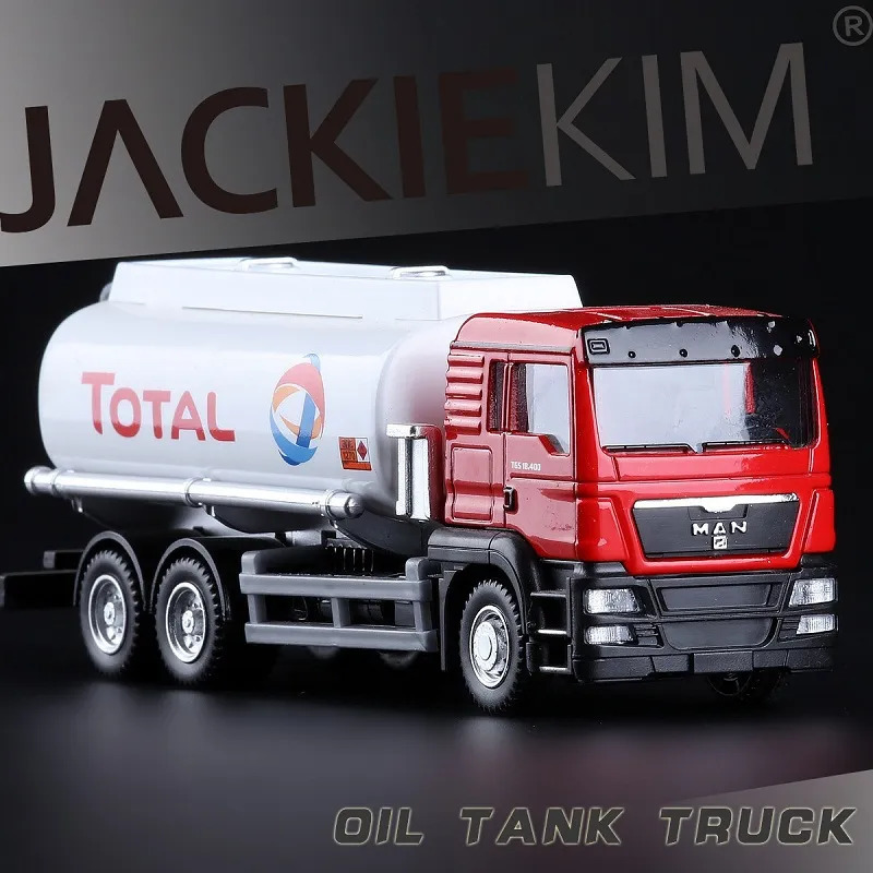 Diecast Model car MAN Oil Tank Truck Gifts For Boys Simulation Exquisite Diecasts Toy Vehicles RMZ city Car Styling 1 64 Alloy Collection Model 231005