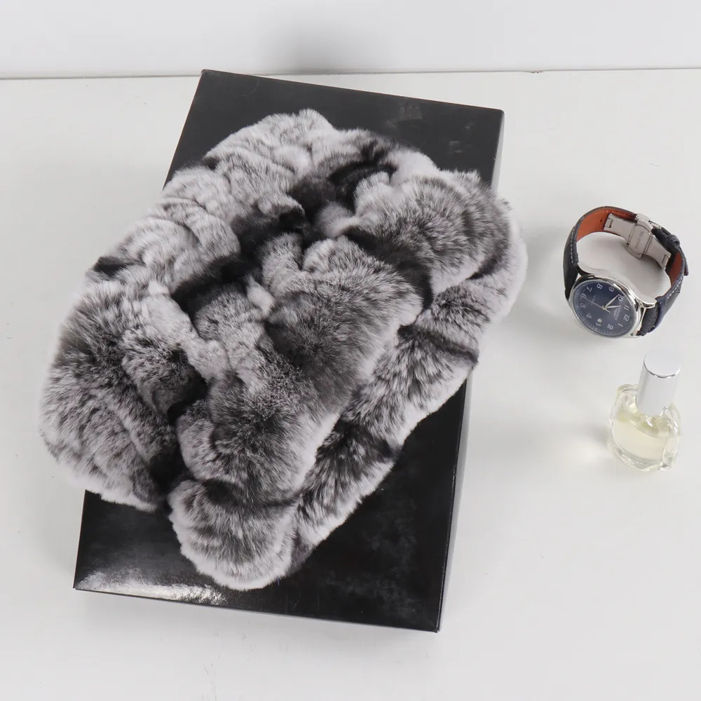 Scarves Fashion Natural Fur Ring Scarves Warm Women Genuine Rex Rabbit Fur Headbands Scarf Good Elastic Knitted Real Fur Ring Scarf 231006