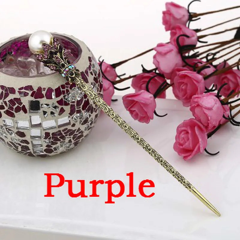 Hair Clips Barrettes Vintage Simulated Pearl Sticks Clip for Bride Crystal Pin Accessories Jewelry Women 231005