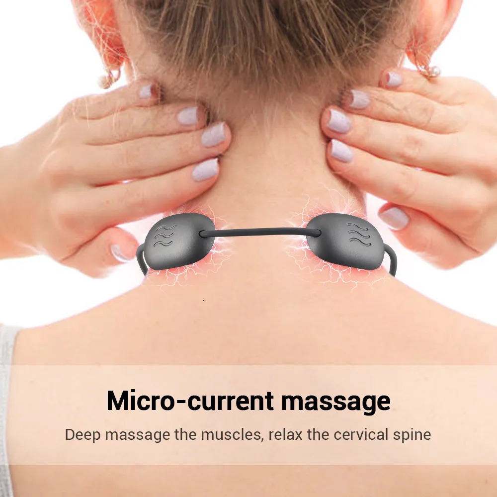 Other Massage Items Smart Heated Hanging Neck Cervical Spine Massager Compress Mini Portable EMS TENS Purse Back Thigh Massage Pain Relief Relax 23100