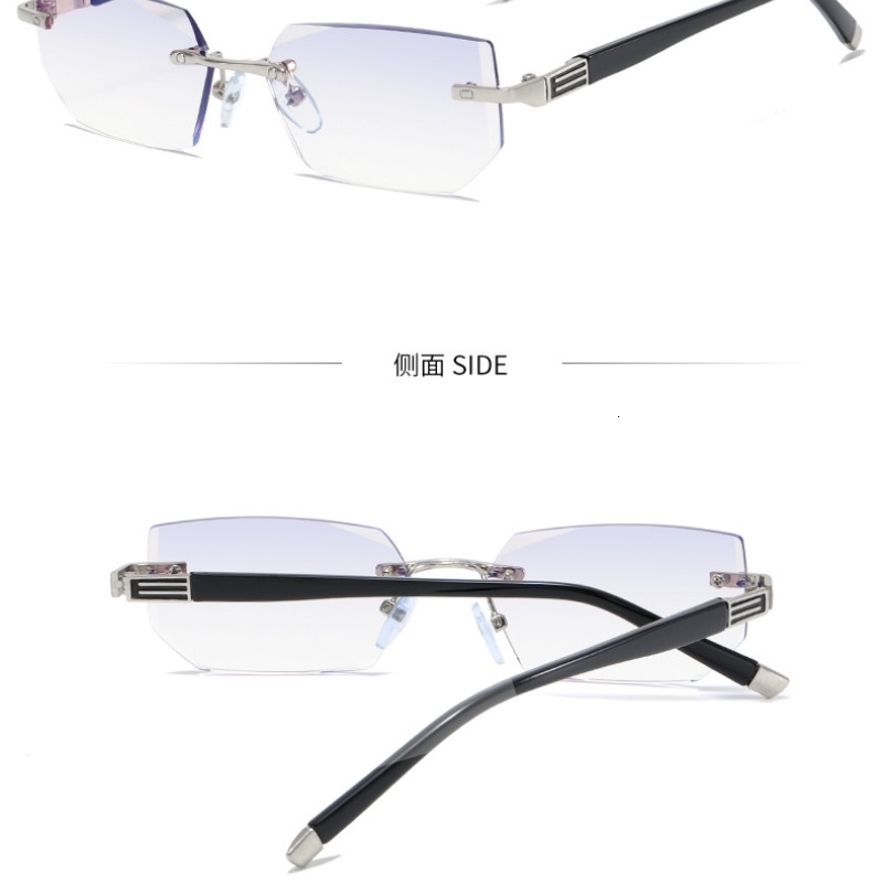 Sunglasses Frames Blue Light Blocking Glasses Anti Reading Women Improve Eyesight Presbyopic Fashion Rimless Presbyopia 231005