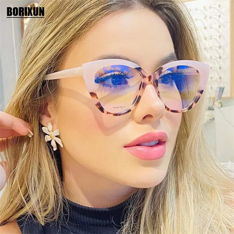 Sunglasses Frames Classic Cateye Clear Lens Glasses Sexy Women Plain Mirror Eyewear Vintage Cat Eye Elegant Female Goggle Eyeglasses For Ladies 231005