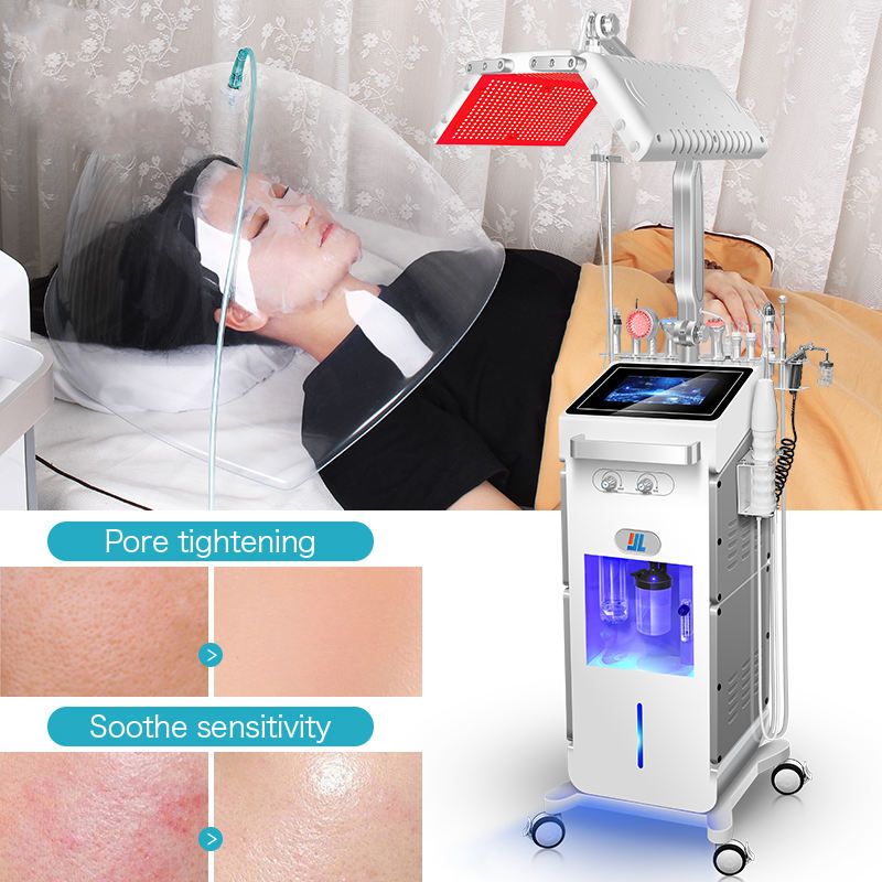Multifunctional Beauty Microdermabrasion Thermal Bubbles Oxygen Jet Aqua Beautys Skin Care Cleaning Machine PDT LED Light Treatment