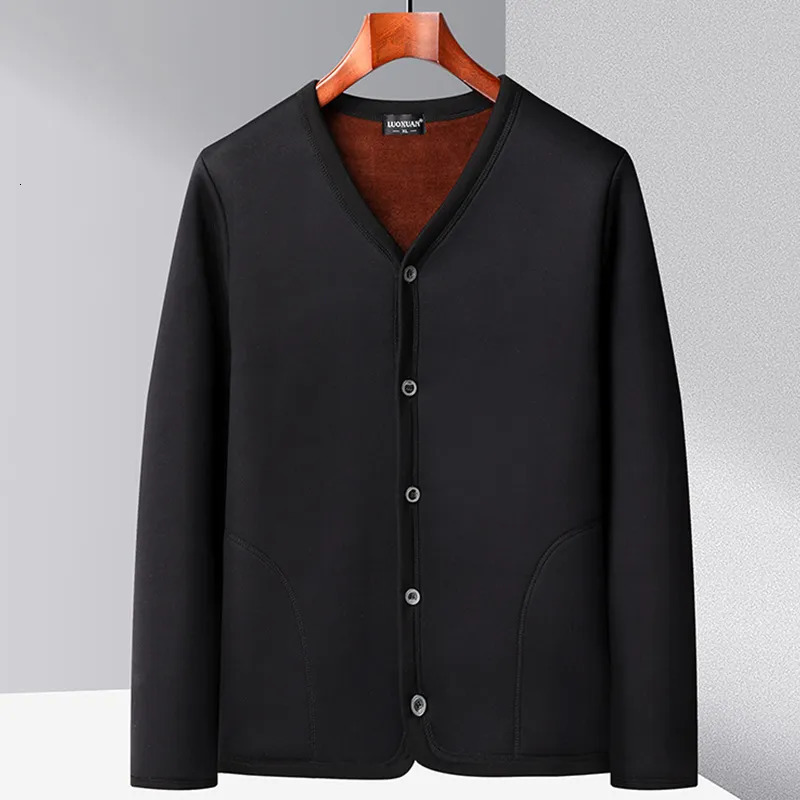 Men's Down Parkas Middle Aged and Elderly Button Warm Cardigan with Thickened Winter Coat Underneath 231005