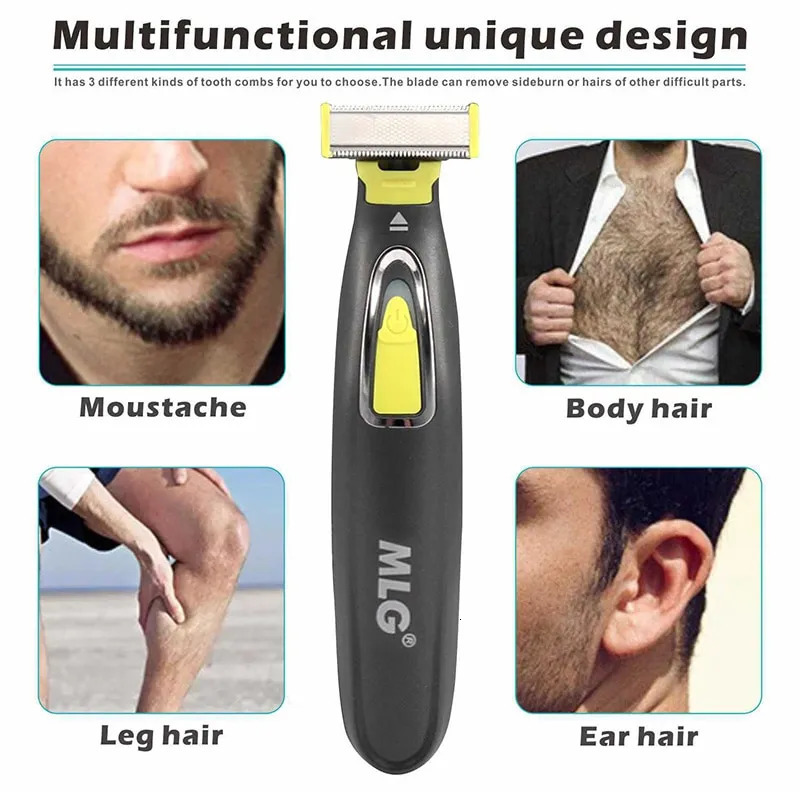 Electric Shavers MLG Electric Shaver For Men and Women Portable Full Body Trimmer USB T Shaped Blade Razor For Beard Armpit For Washable 231025