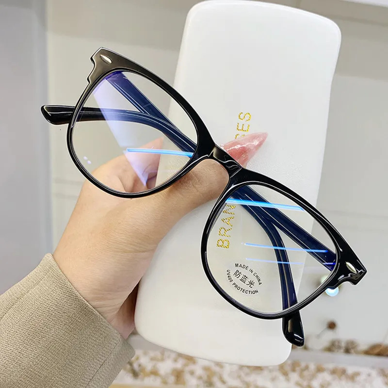 Sunglasses Frames Transparent Computer Glasses Frame Women Men Anti Blue Light Round Eyewear Blocking Optical Spectacle Eyeglass 231005
