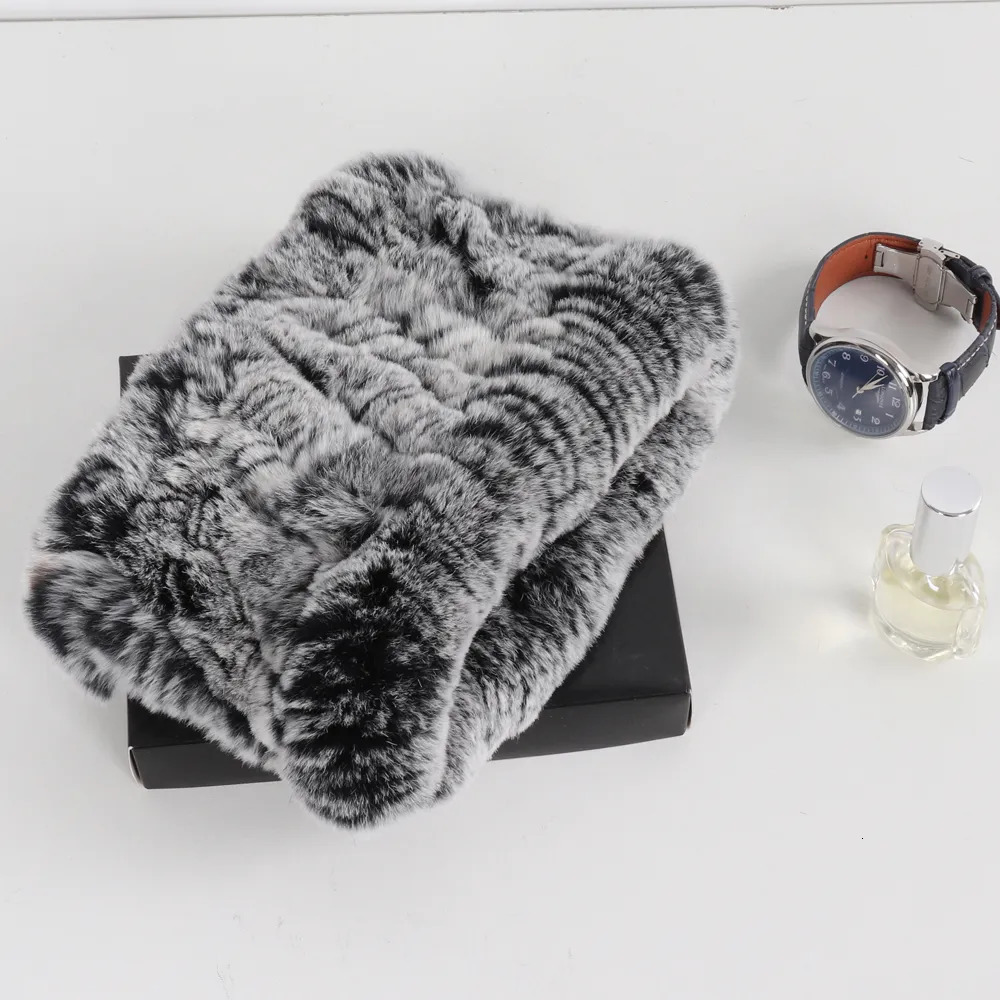 Scarves Fashion Natural Fur Ring Scarves Warm Women Genuine Rex Rabbit Fur Headbands Scarf Good Elastic Knitted Real Fur Ring Scarf 231006